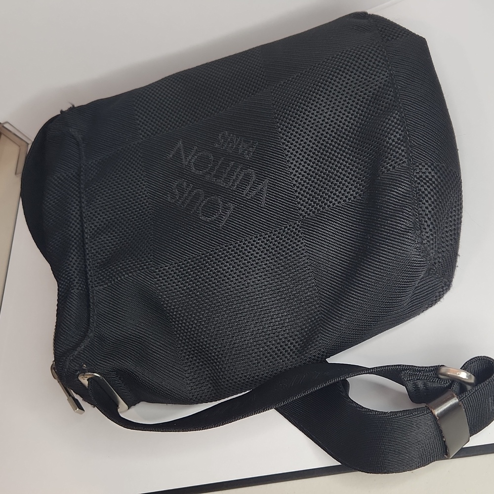 Louis Vuitton Black Damier Mesh Crossbody Messenger Bag